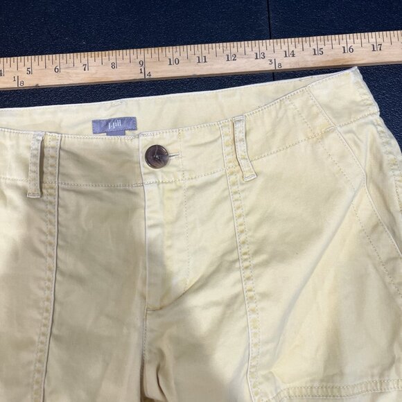 J. Jill Stretch Capri Pants Womens Sz 10 Yellow Cargo Chino Crop Outdoor Hiking - Picture 7 of 9